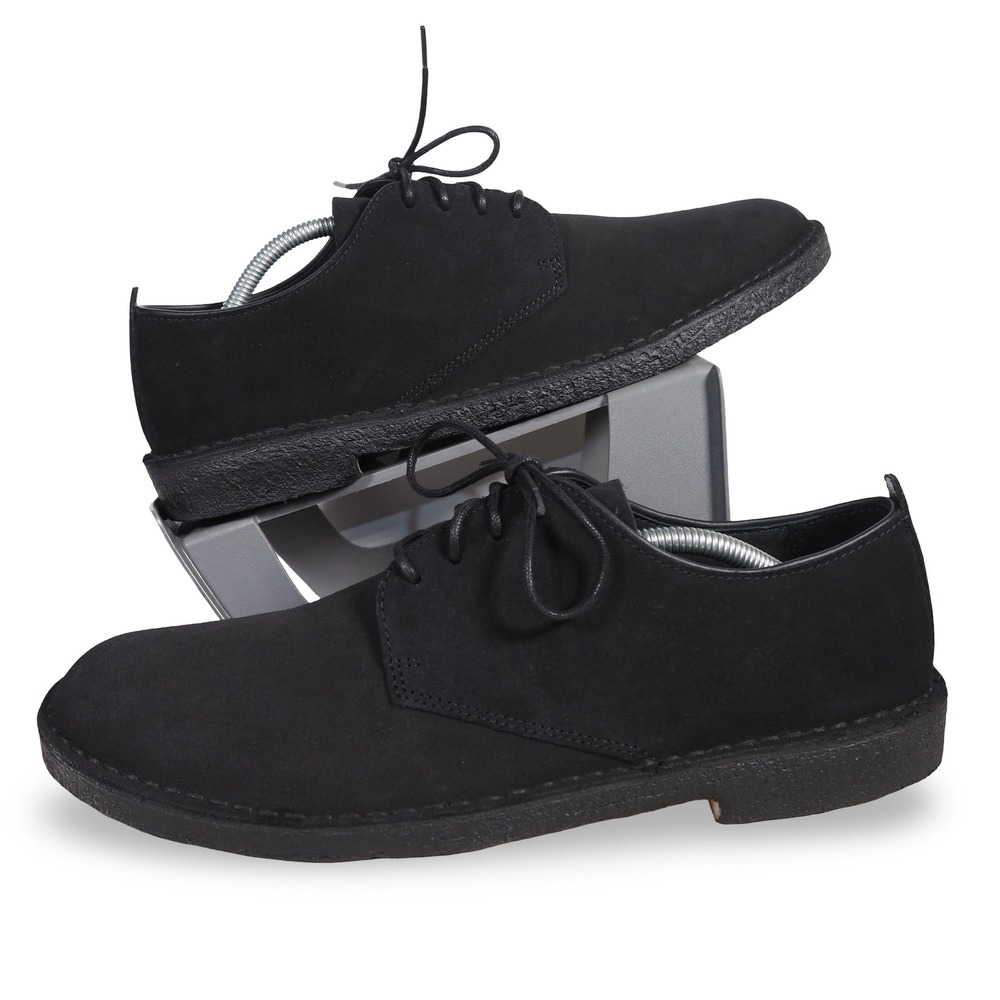 Clarks Originals Desert London Mens 12 Black Suede Crepe Sole Shoes 26118226
